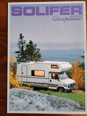 Fiat Ducato Solifer matkailuauto -esite, 1989