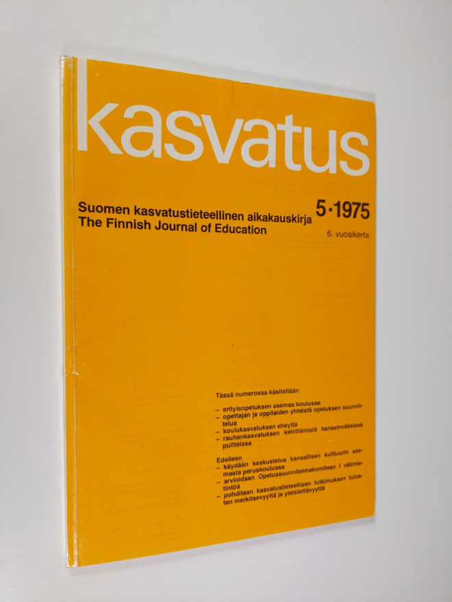 Kasvatus 5/1975 : Suomen kasvatustieteelllinen aikakauskirja