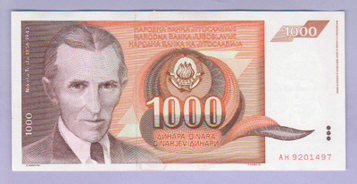 Jugoslavia SFR 1000 Dinara v.1990 UNC P-107