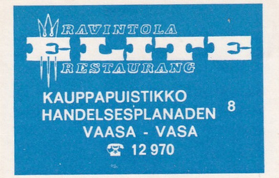 Vaasa - Vasa. Ravintola Elite,   s84