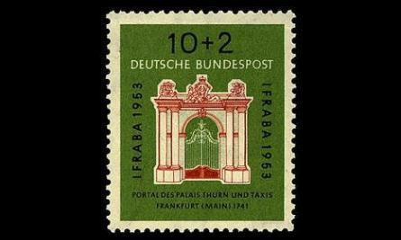 Saksa 171 ** Postimerkkinäyttely IFRABA 10 + 2 Pf (1953)