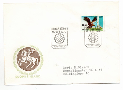 Pudasjärvi: Maatalousnäyttely  (erikoisleima15.8.1970)