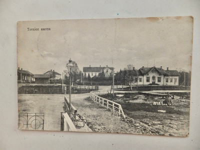 VANHA Postikortti Rautatie Asema Tornio 1916