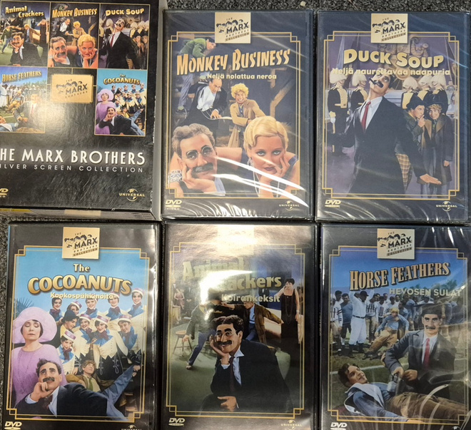 THE MARX BROTHERS -DVD.SUOMIKANTISET KOTELOT