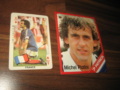 Michel Platini keräilykuva 1986 + tarra