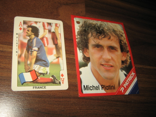 Michel Platini keräilykuva 1986 + tarra