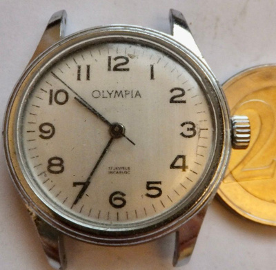 VANHA Kello Olympia 17 kiv Incabloc