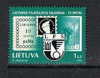 Liettua 1999 - Filateliayhdistys 75v  ++