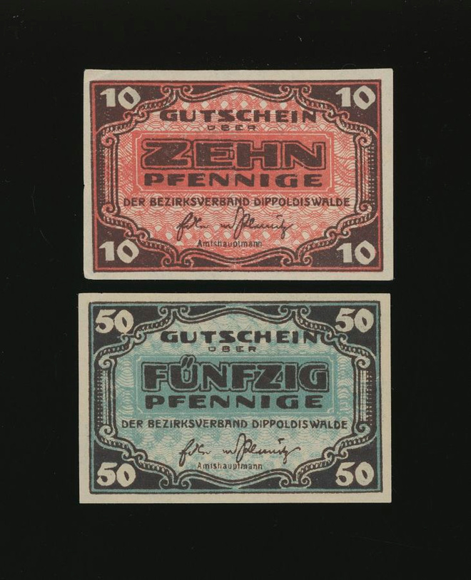 Saksa Notgeld 10, 50 Pfennig, Dippoldiswalde