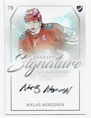 2018-19 Cardset Signature Niklas Nordgren