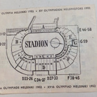 VANHA Lippu Pääsylippu Olympia Helsinki 1952 23.7.52 Stadion - pikkukuva 2