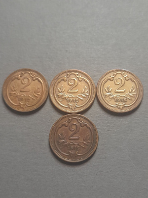 Itävalta 2 heller 1912, 4 kpl