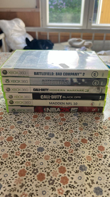 6 pelin pelipaketti XBOX 360 CIB