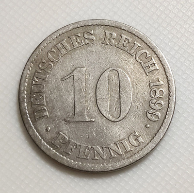 Saksa 10 Pfennig 1899J