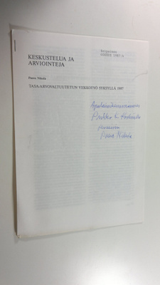 Paavo Nikula : Keskustelua ja arviointeja - tasa-arvovalt...