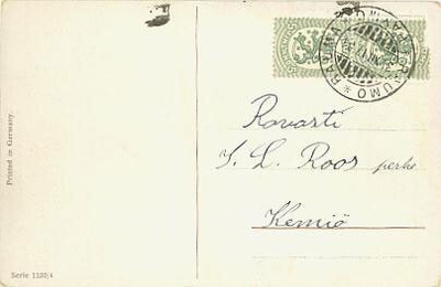 1917 5p pari kortilla, leimattu 31.12.1917