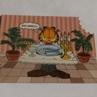 Karvinen / Garfield -kortti, josta pala "puraistu", p. 1989 - pikkukuva 1