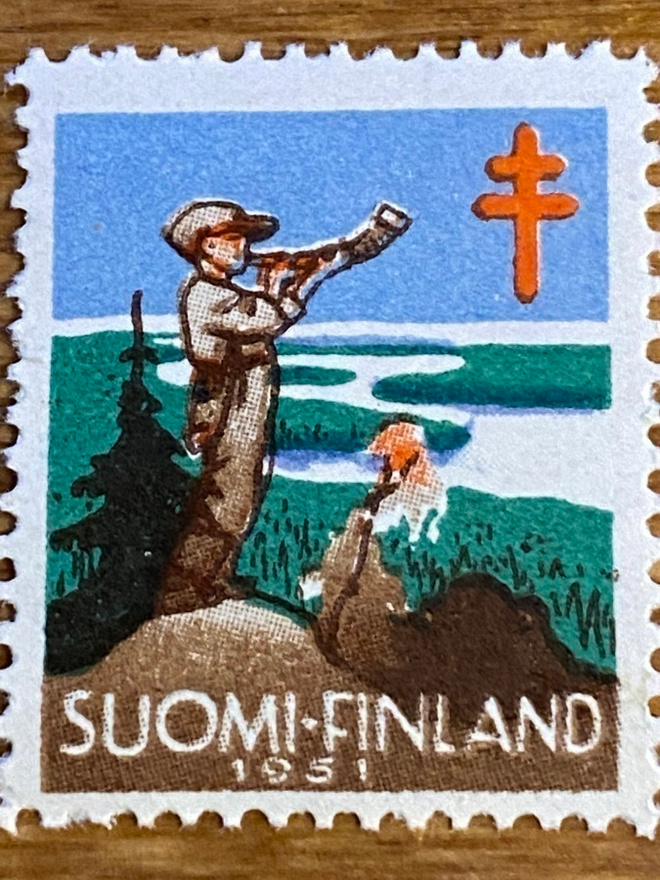 JOULUMERKKI TUOHITORVENPUHALTAJA 1951**