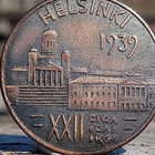 Helsinki 1939. Halkaisija - 29 mm. Valmistajan leimalla. - pikkukuva 1