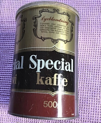 Special kaffe kahvipurkki peltipurkki