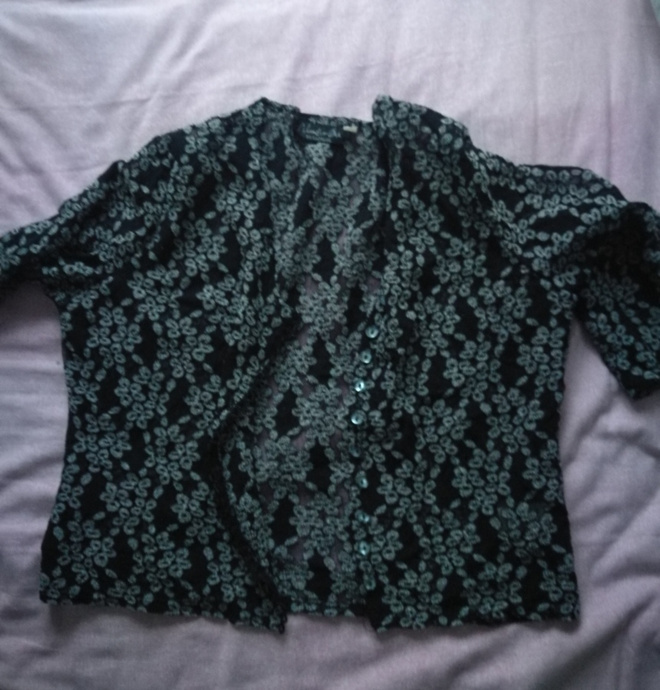 Kappahl Number One-musta-valkoharmaa 42 /44 bolero pusero