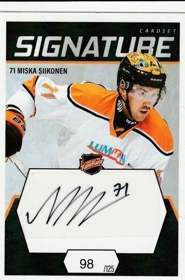 2021/22 Cardset Signature Miska Siikonen , KooKoo
