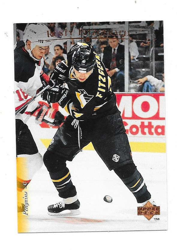 1995-96 Upper Deck #142 Rusty Fitzgerald Pittsburgh Pens RC
