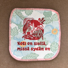 Patalappu tekstillä ”Koti on siellä, missä sydän on” - pikkukuva 1