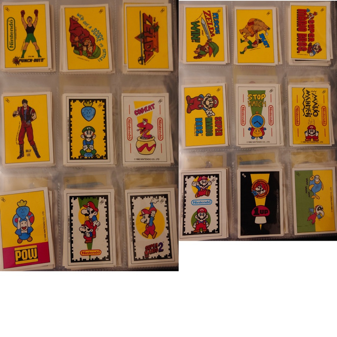SUPER MARIO BROS NINTENDO STICKER CARDS 1990 TOPPS UK