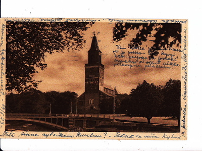 VANHA Postikortti Turku 1923 Viroon