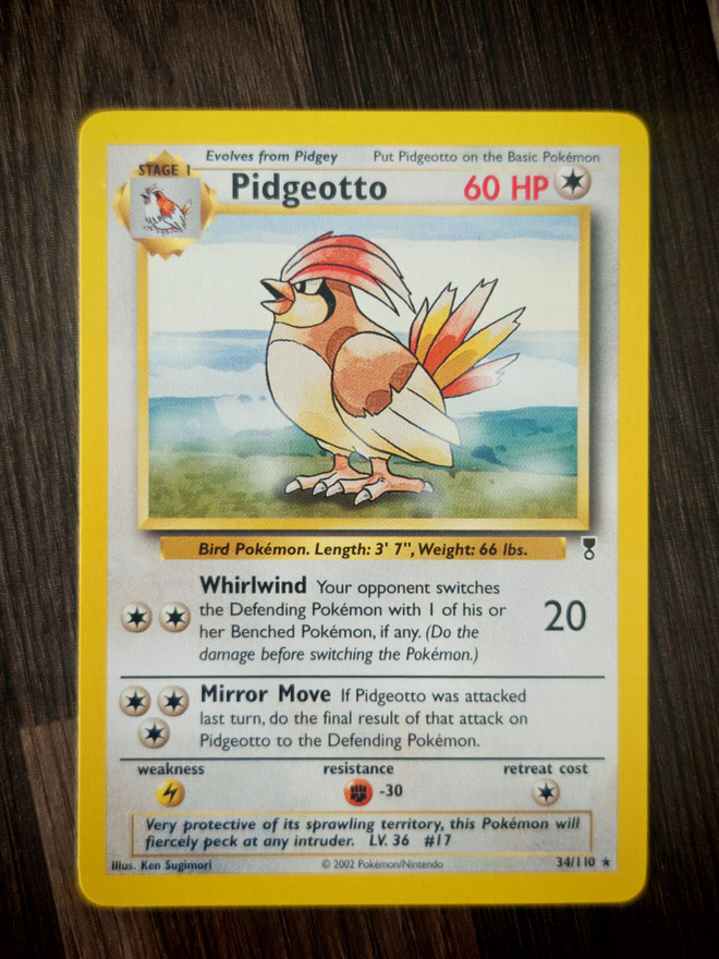 Pokemon kortti Pidgeotto Legendary collection rare