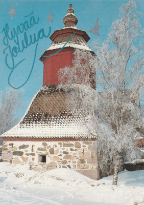 KIRKKOKORTTI - LIEDON KIRKKO - KELLOTAPULI