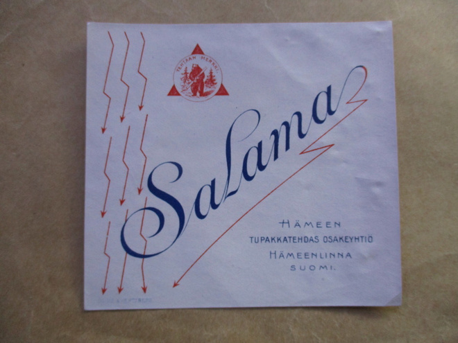 HÄMEEN TUPAKKATEHDAS OY SALAMA ETIKETTI  (K16-S24)