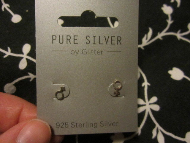 Korvakorut uros ja naaras Sterling silver