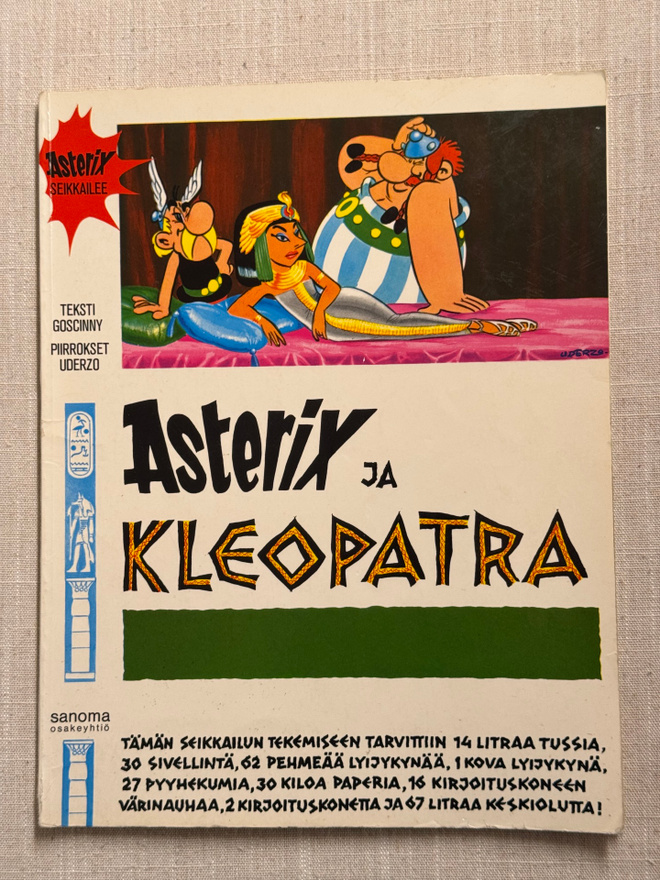 Asterix ja Kleopatra 1. painos 1969