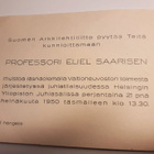 Kutsukortti Eliel Saarisen muistotilaisuuteen 1950 - pikkukuva 2