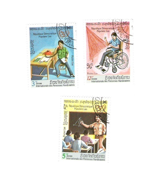 Postes Lao, Internationale Handicapees, 1981, 3 merkkiä.