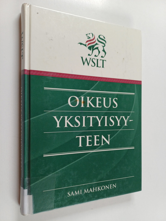 Sami Mahkonen : Oikeus yksityisyyteen