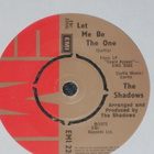 7" SHADOWS - Let Me Be The One - single 1975 rautalanka EX - pikkukuva 1