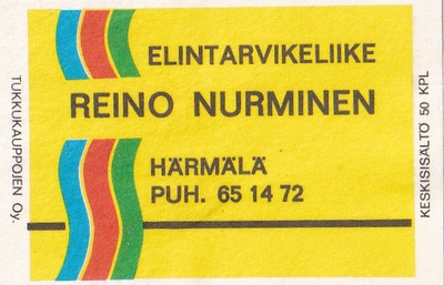 Tampere. Härmälä. Reino Nurminen ,   b421