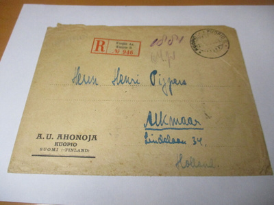 1921 Kuopio As. 2. pl R liikekuori Hollantiin