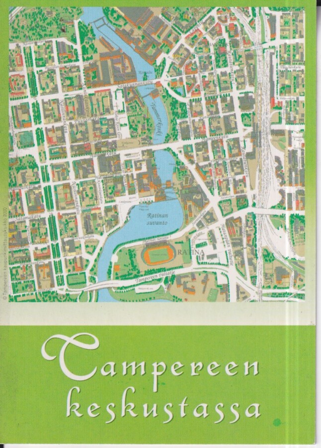 Tampere, Keskustassa, karttakortti, piirros ,  e103