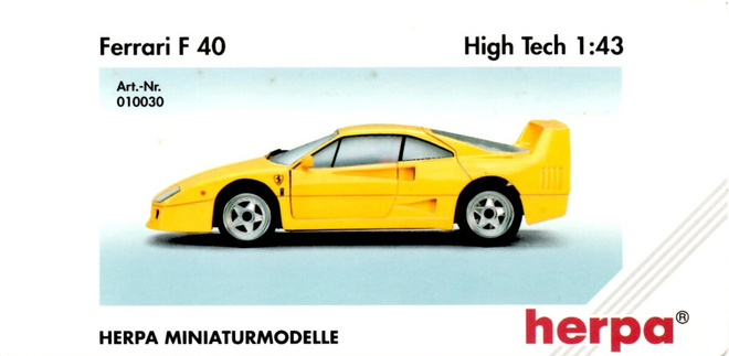 Herpa Ferrari F40 -pienoismalli