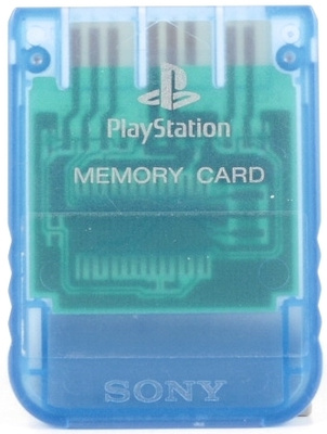 Playstation 1 Memory Card (Clear Blue)