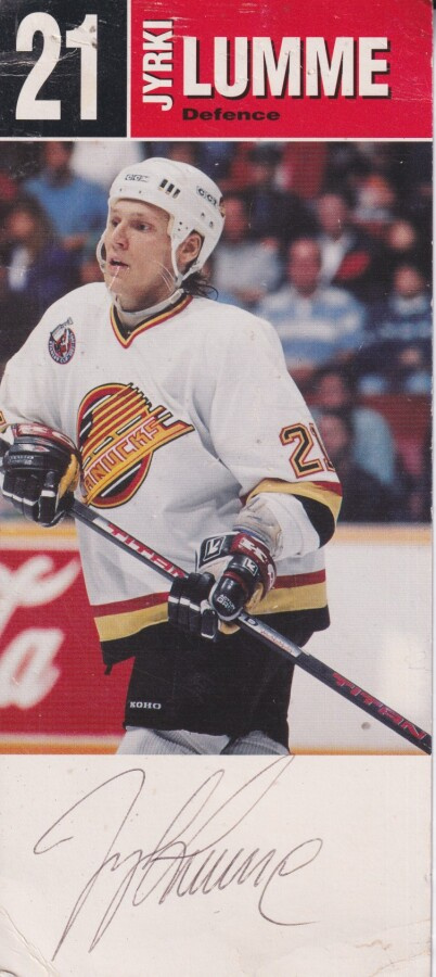 Jyrki Lumme 21, nimmari  , jääkiakko,     e95