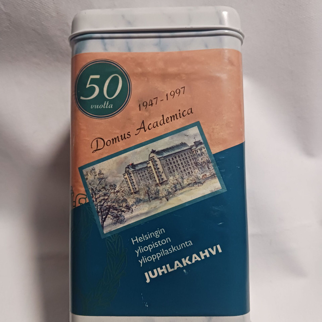 Kahvipurkki Domus Academica 50vuotta