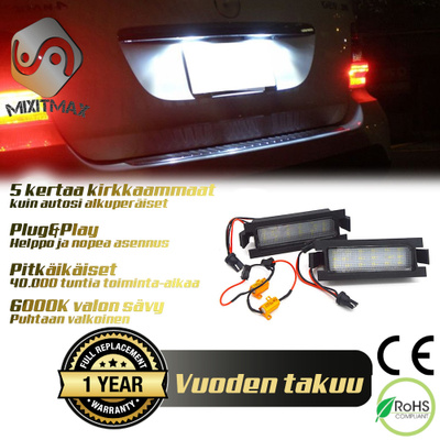 Hyundai / Kia LED rekisterikilven valot — kirkkaan valkoin