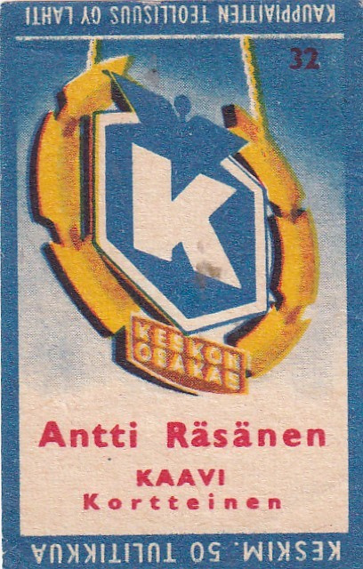 Kaavi, Antti Räsänen , Kesko 32  6/10