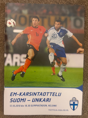 EM-KARSINTAOTTELU SUOMI-UNKARI OTTELUOHJELMA