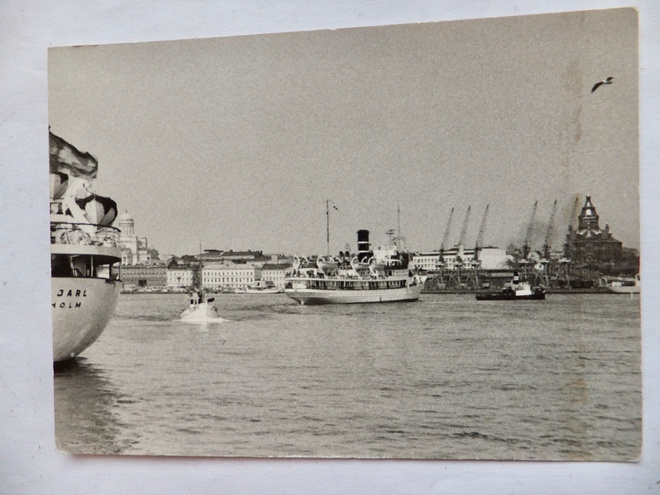 VANHA Postikortti Helsinki Laiva Wellamo 1950-l